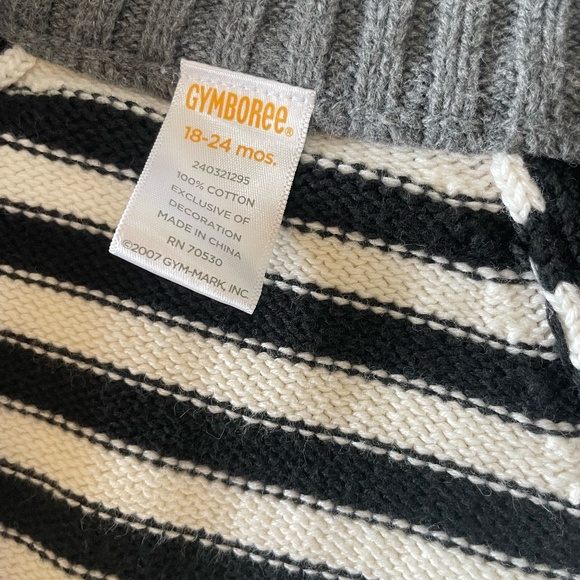 GYMBOREE ZIP UP CARDIGAN SWEATER PANDA BEAR DESIGN 18-24 MONTHS - Picture 4 of 6